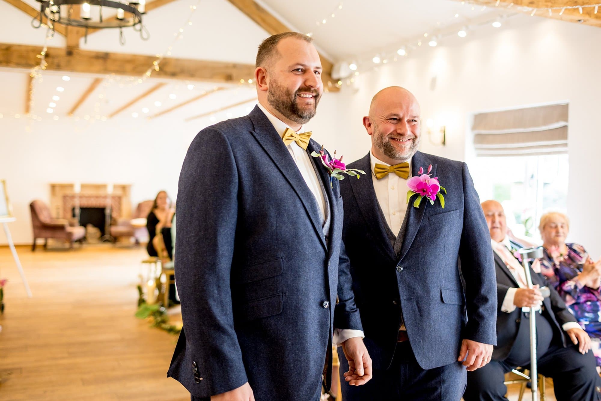 burley manor lgbtq wedding cermony groom + groom 