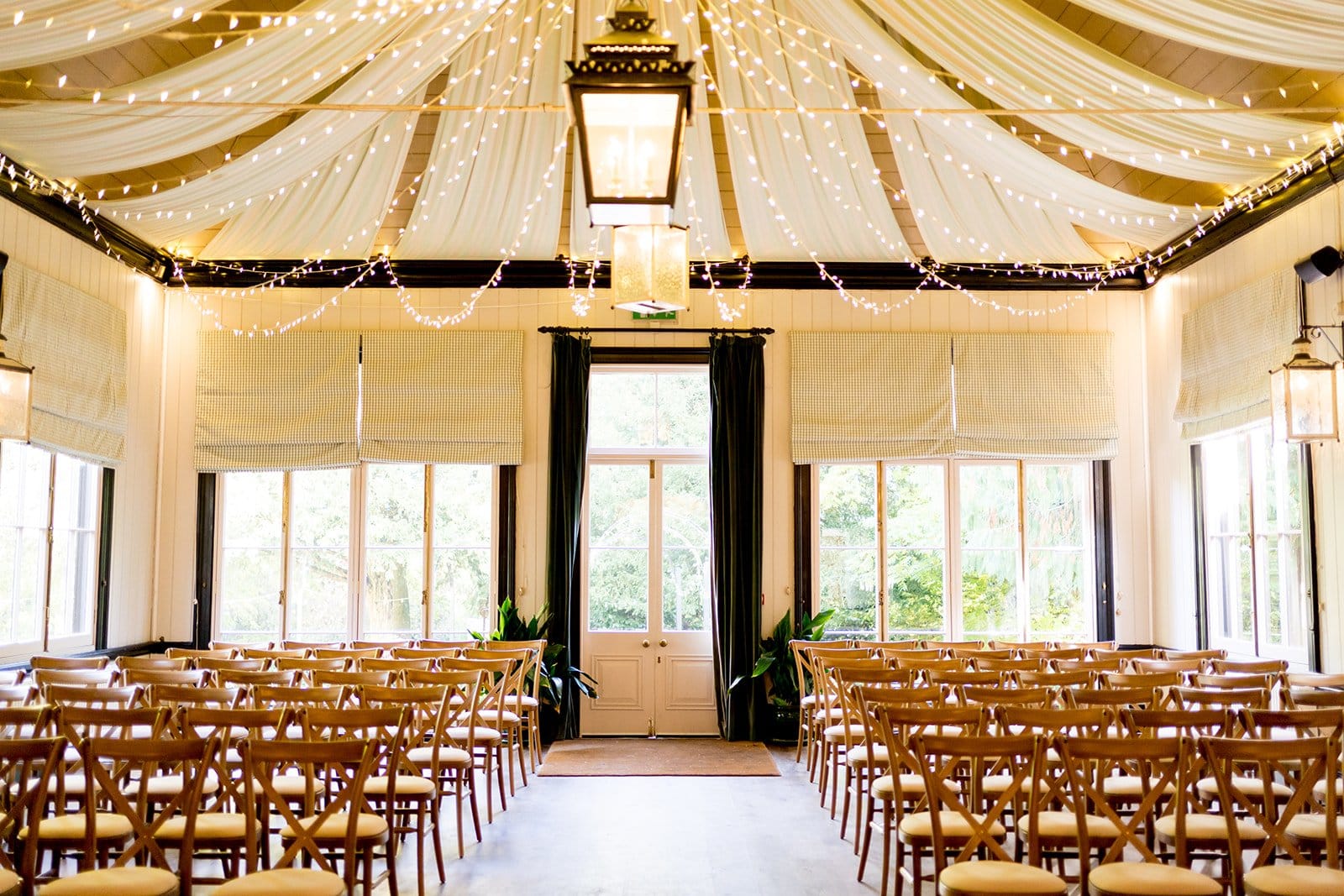 Elegant wedding ceremony at Larmer Tree