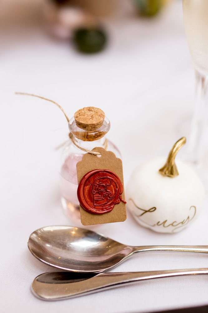 Halloween inspired wedding favour
