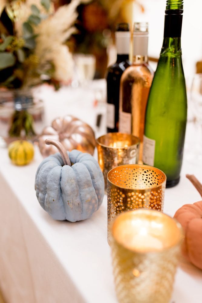 Pumpkin wedding table decor