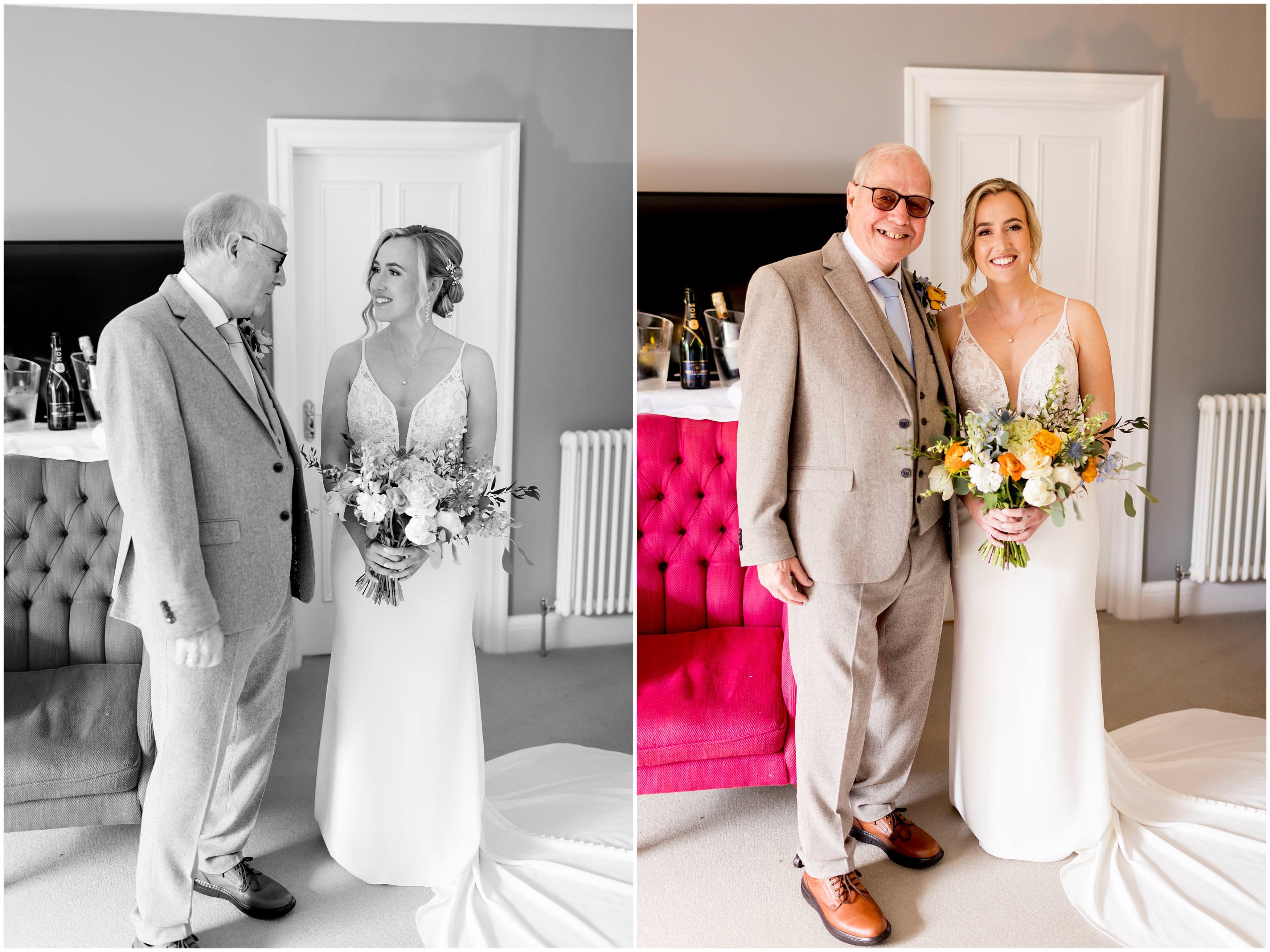 Bride and father-of-the-bride on wedding day