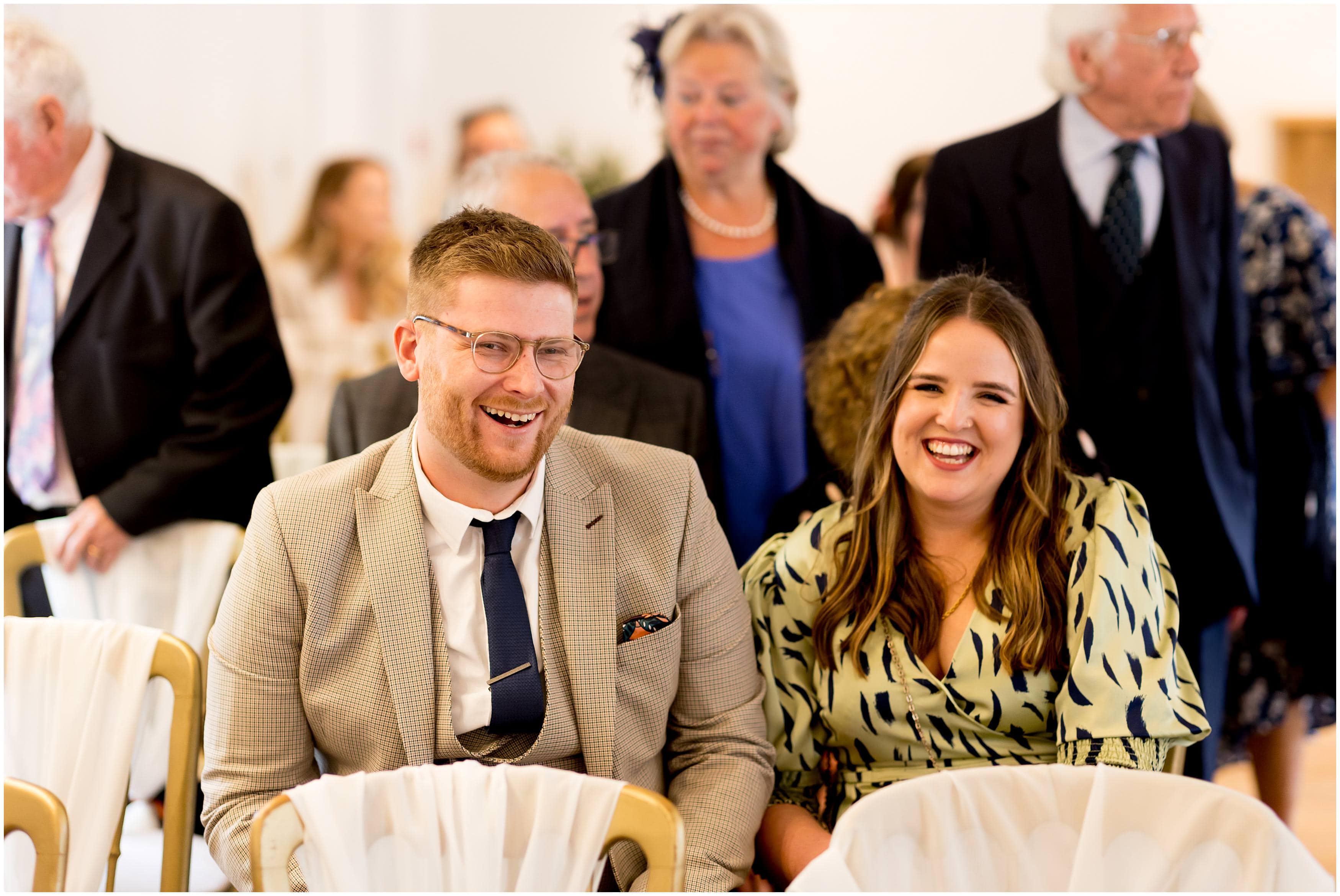 Wedding guests at Burley Manor wedding