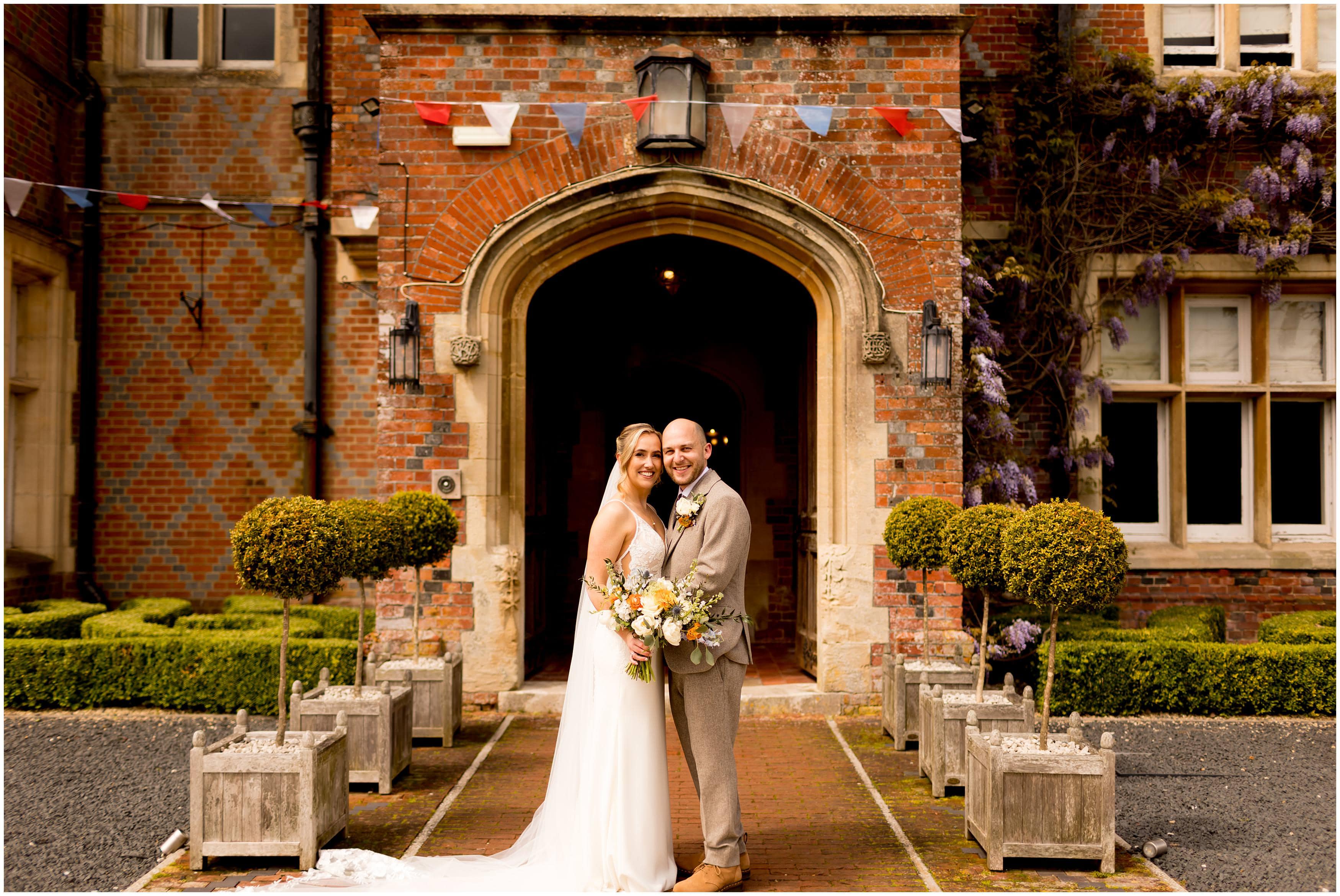 Wedding couple portraits at Burley Manor