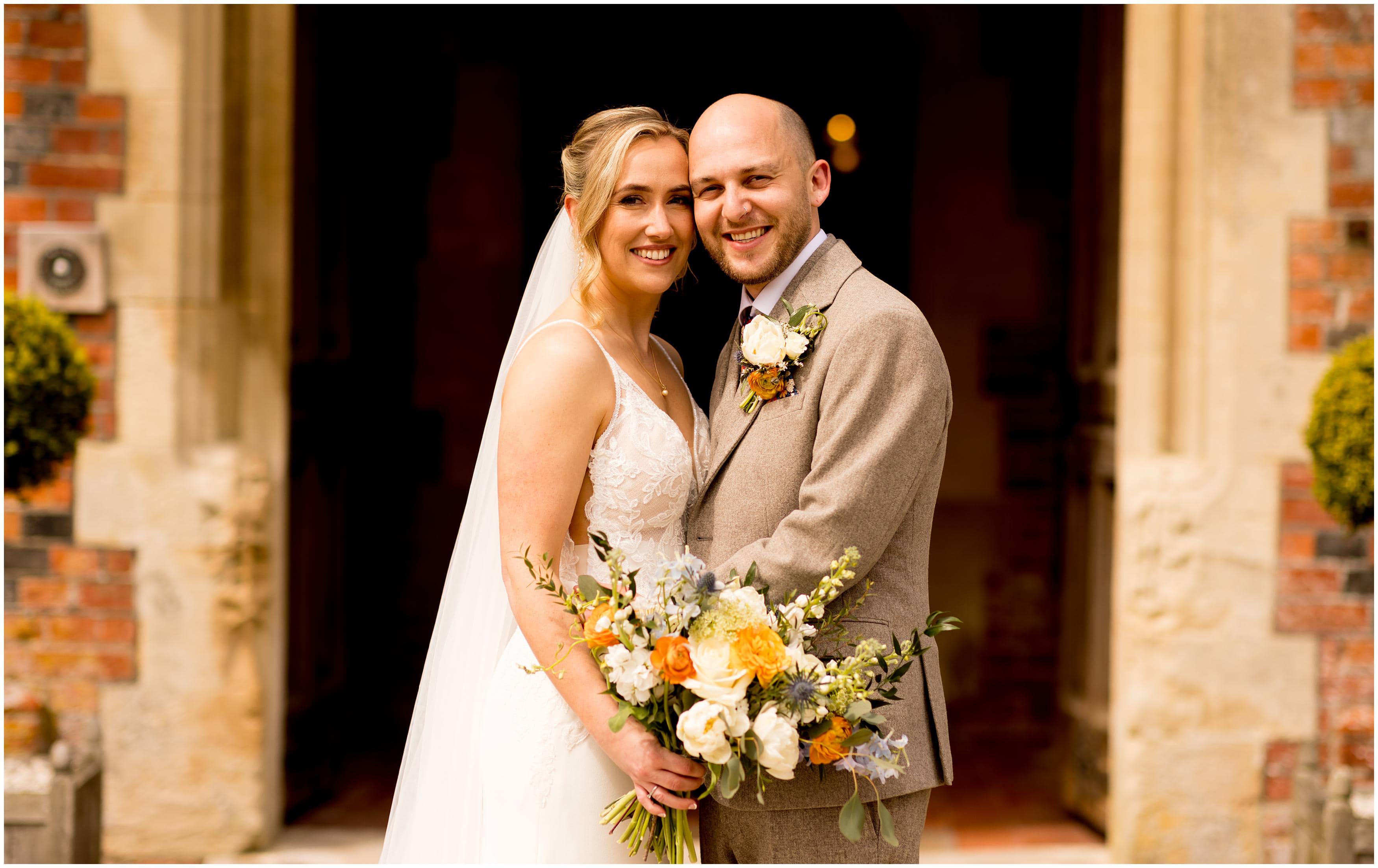 Newlywed couple portrait photos at Burley Manor