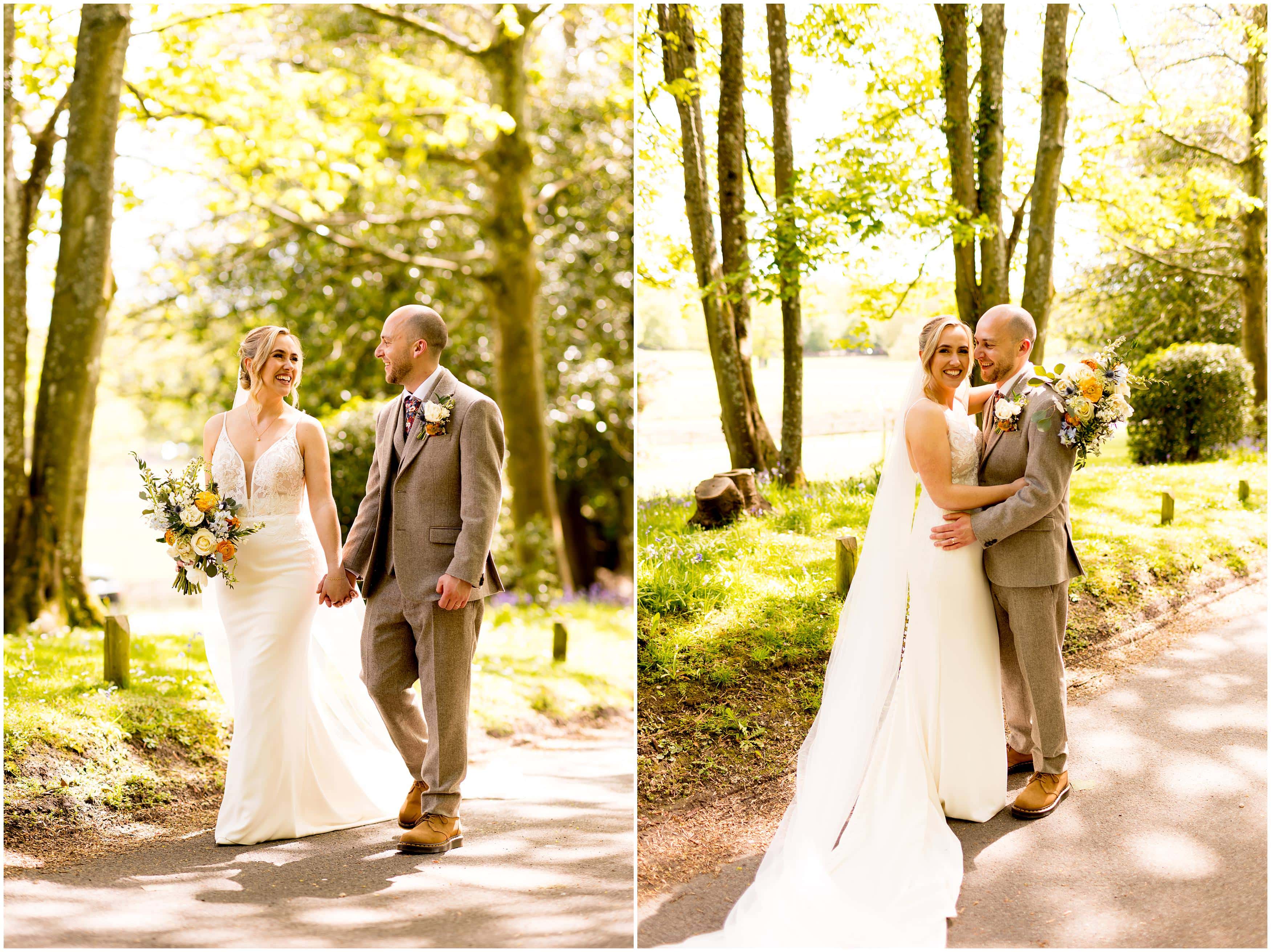 Countryside wedding couple portrait photos 