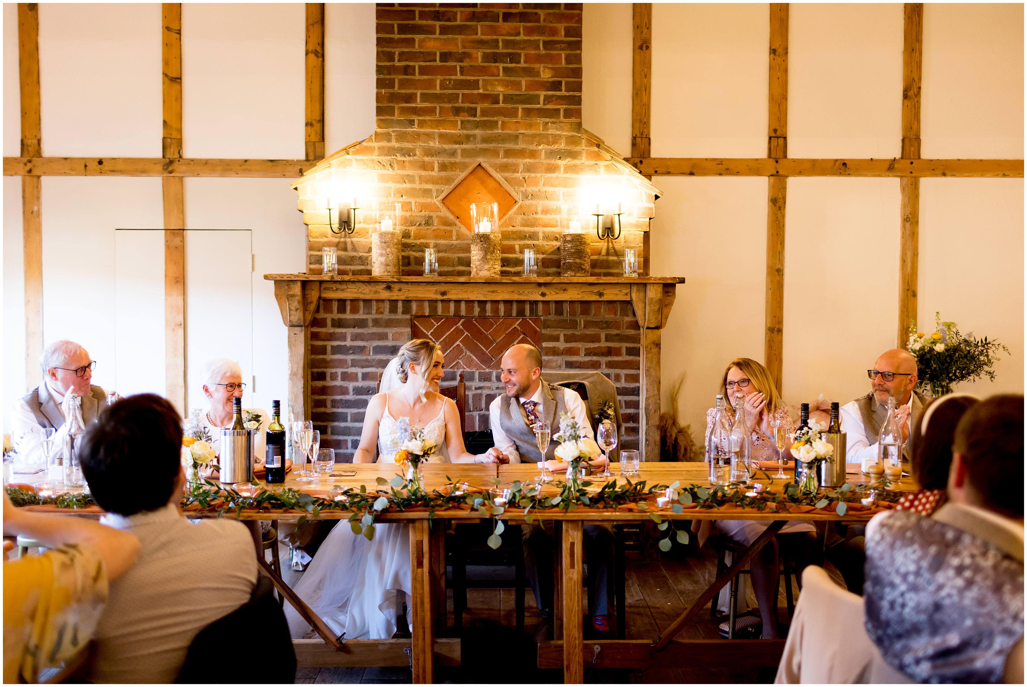 Wedding reception speeches at Burley Manor