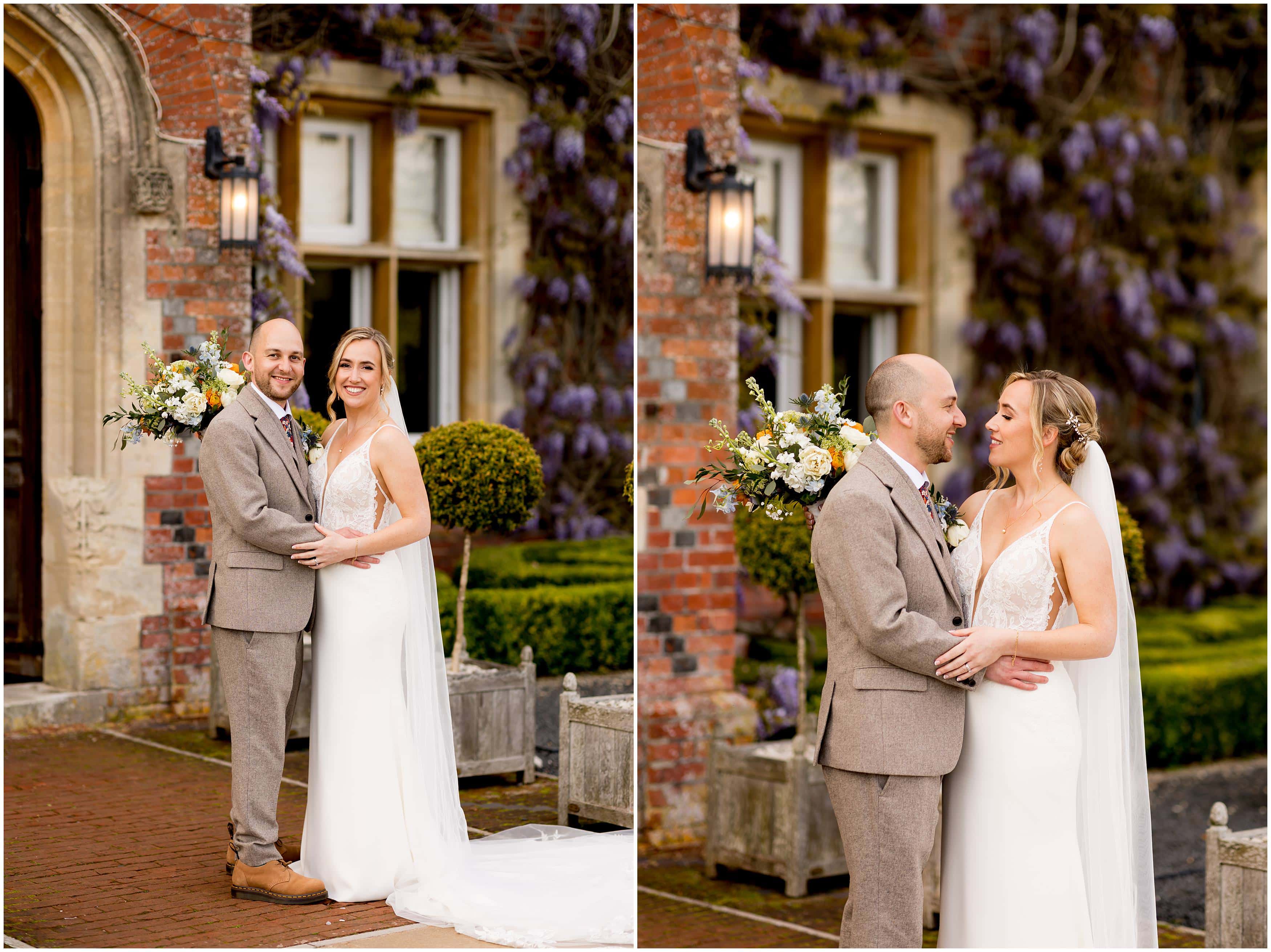 Romantic wedding couple photos at Burley Manor