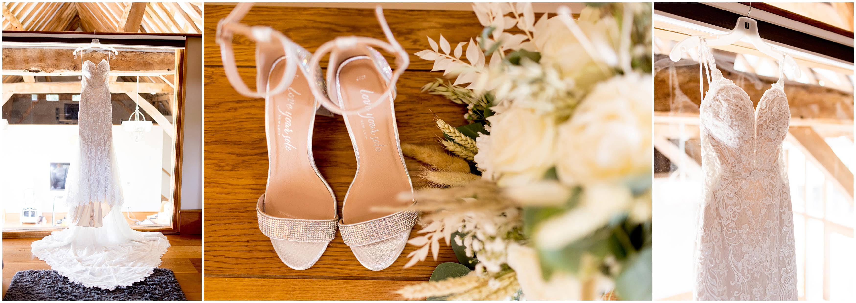 Elegant wedding details for white wedding at Bradgate Manor