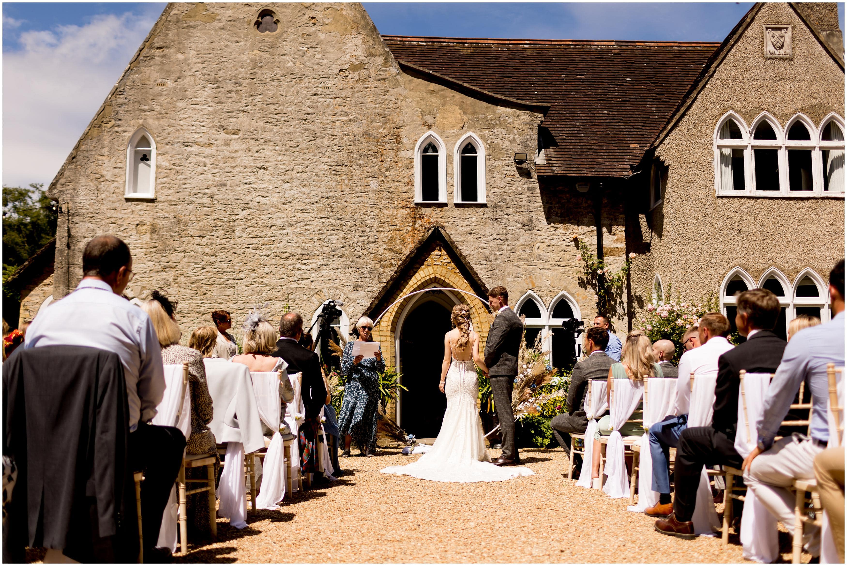 Romantic outdoor wedding ceremony