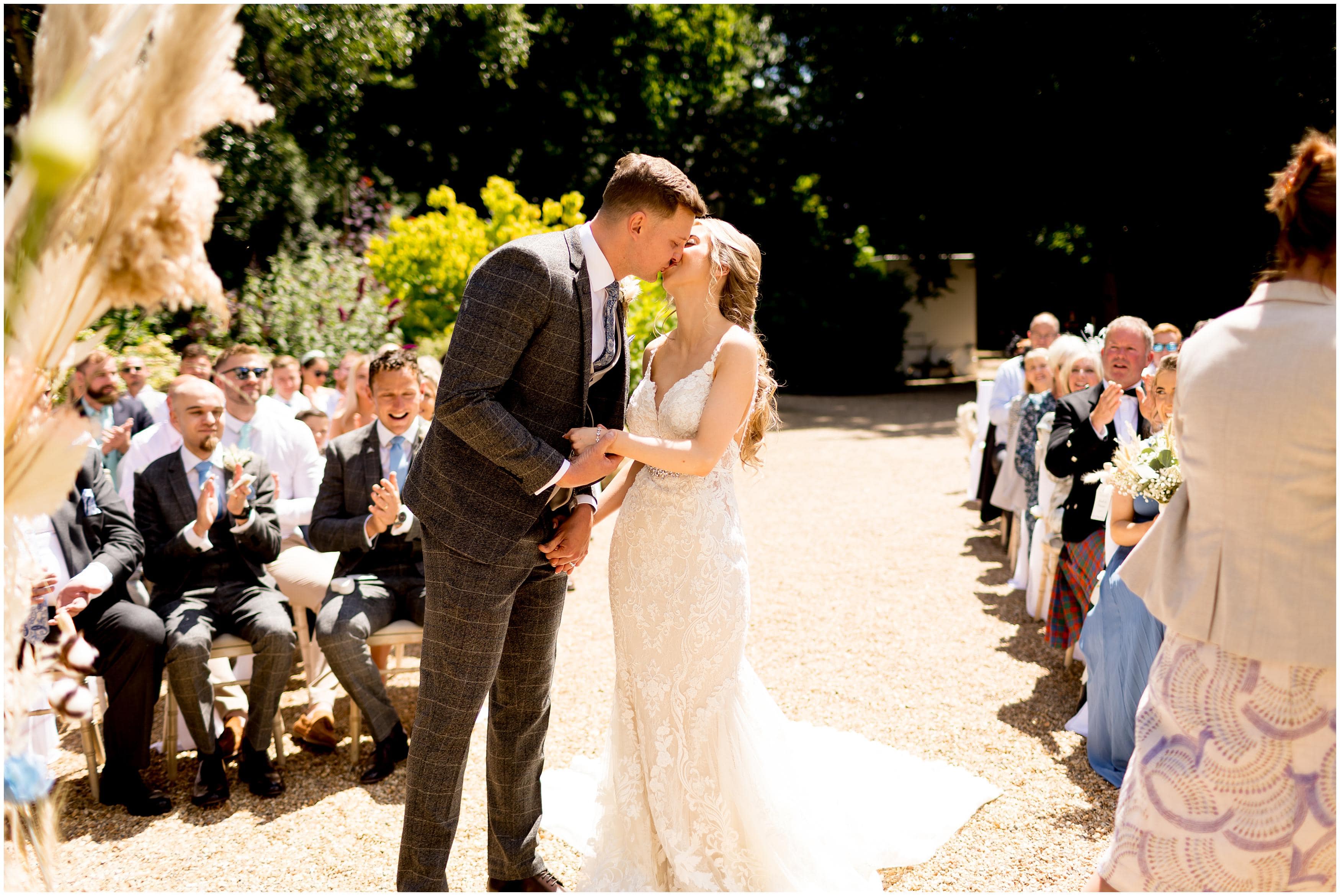 Elegant and chic wedding ceremony at Bradgate Manor