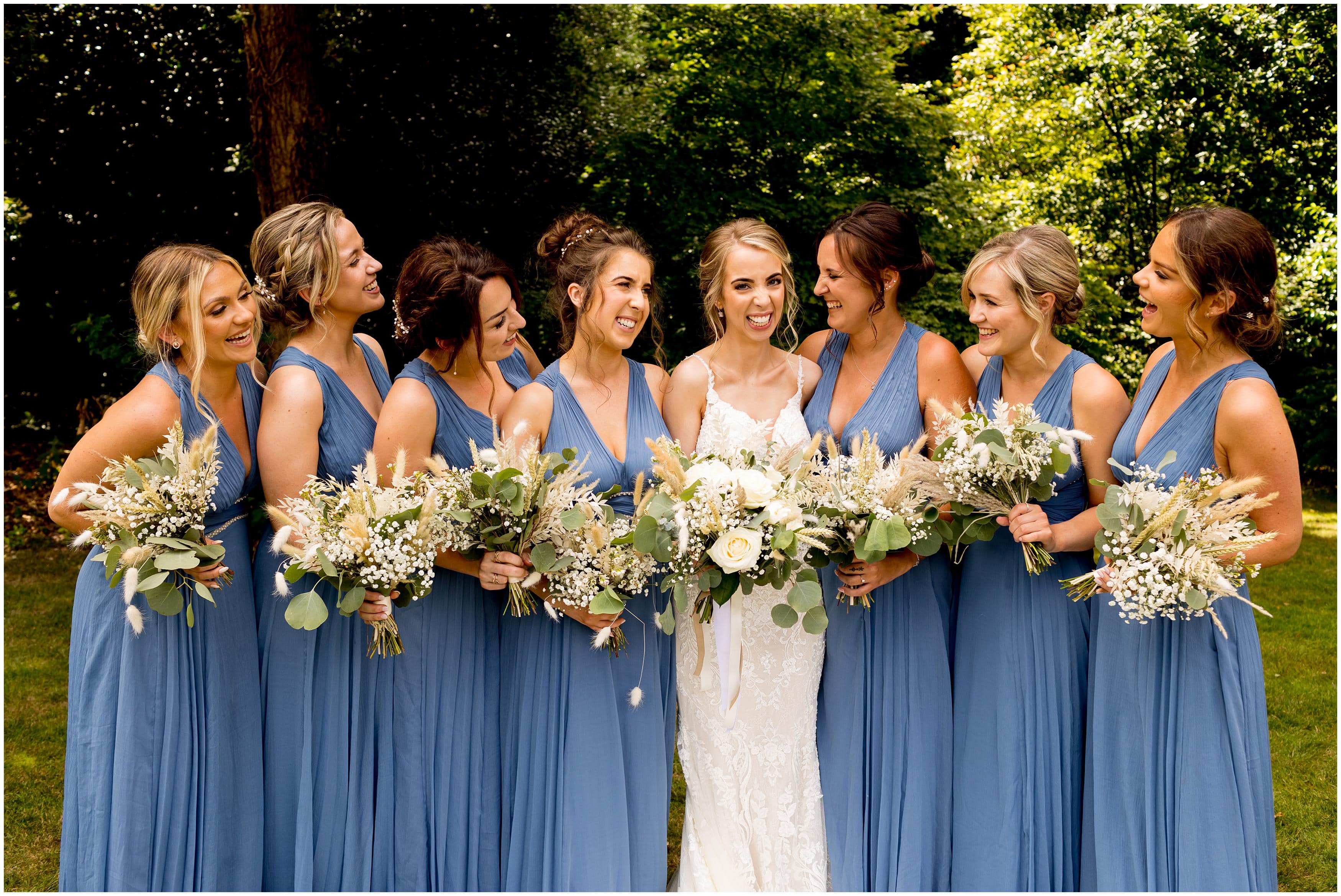 Bride with bridesmaid group photo
