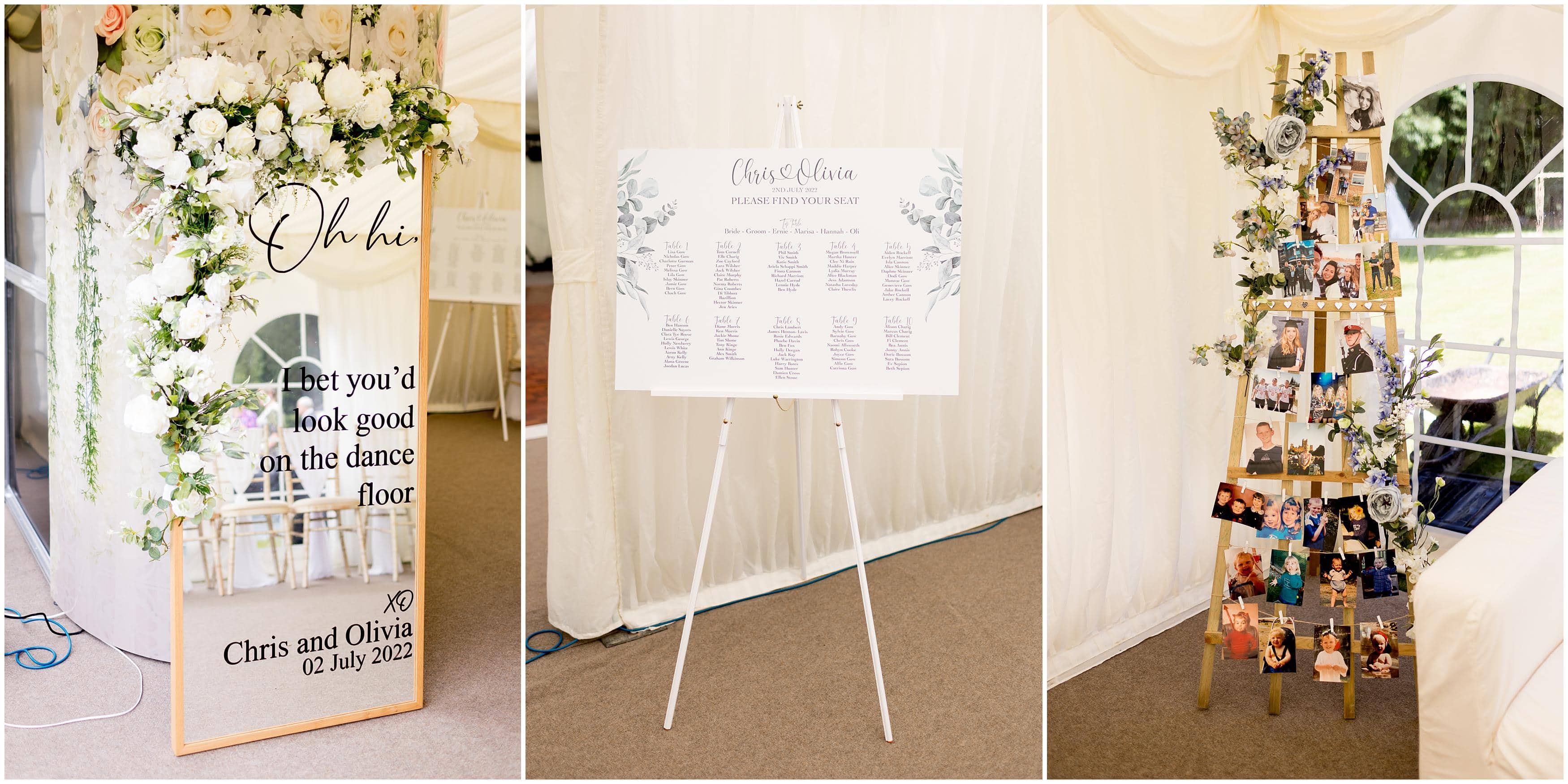Elegant wedding evening decor
