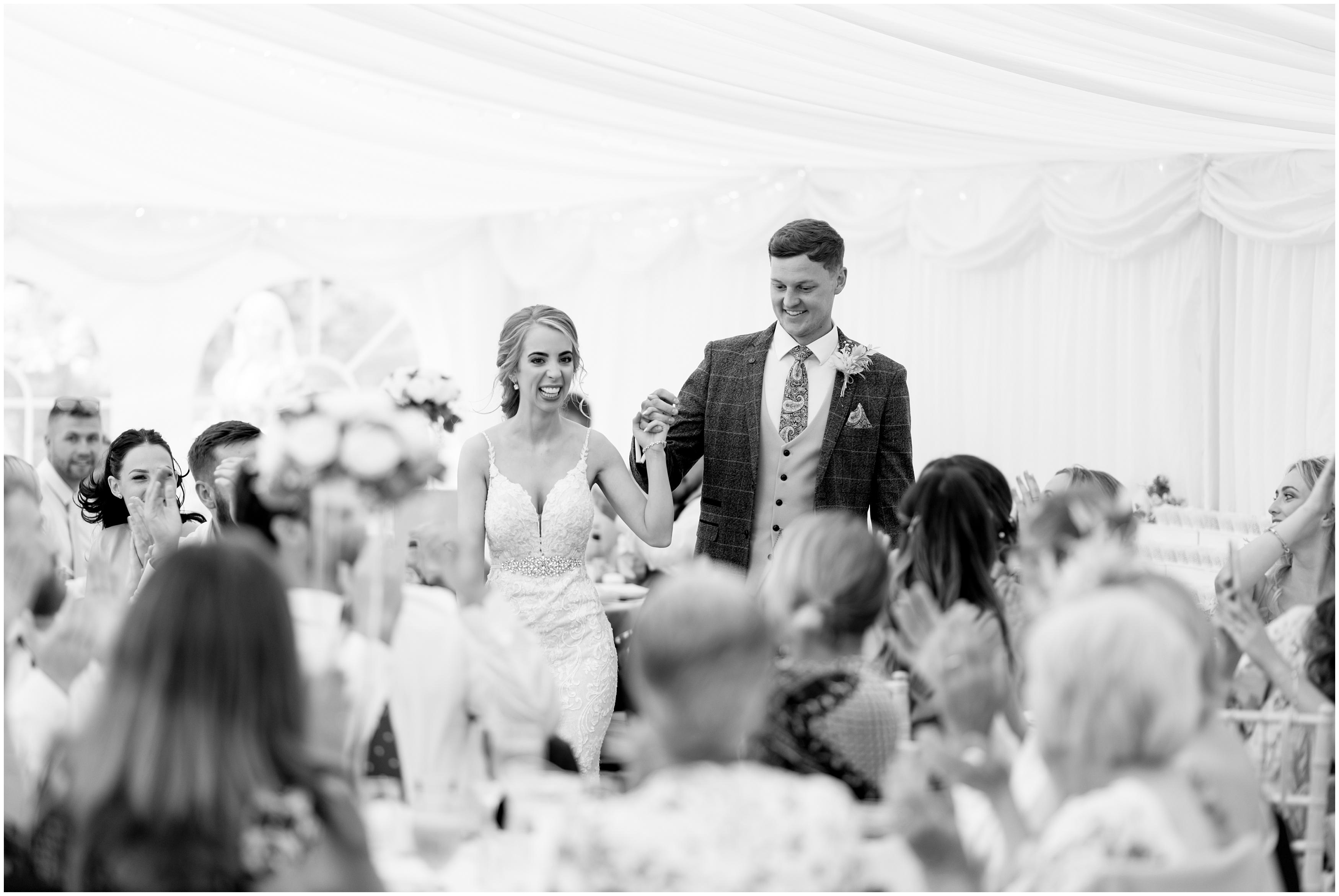 Wedding couple reception enterance at 