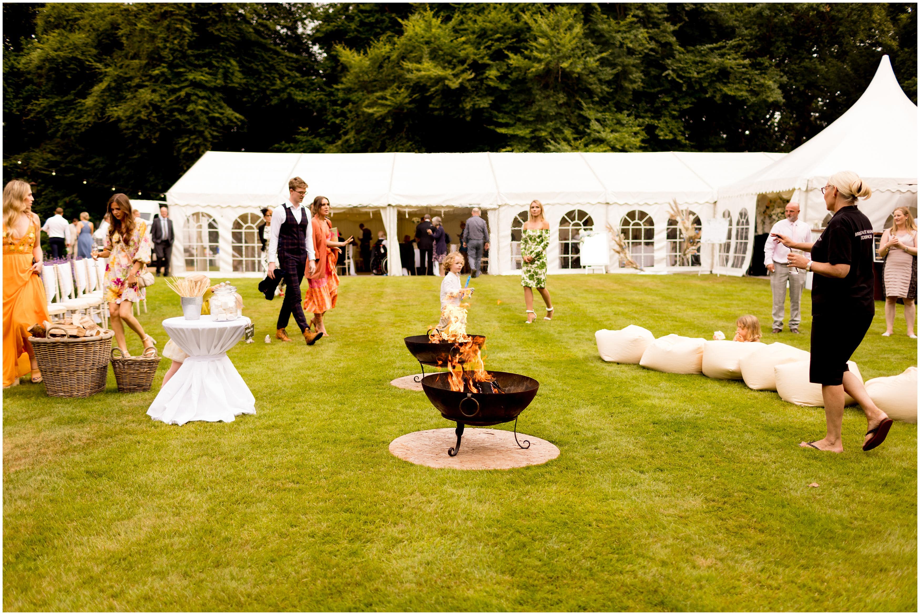 Marquee wedding reception at Bradgate Manor