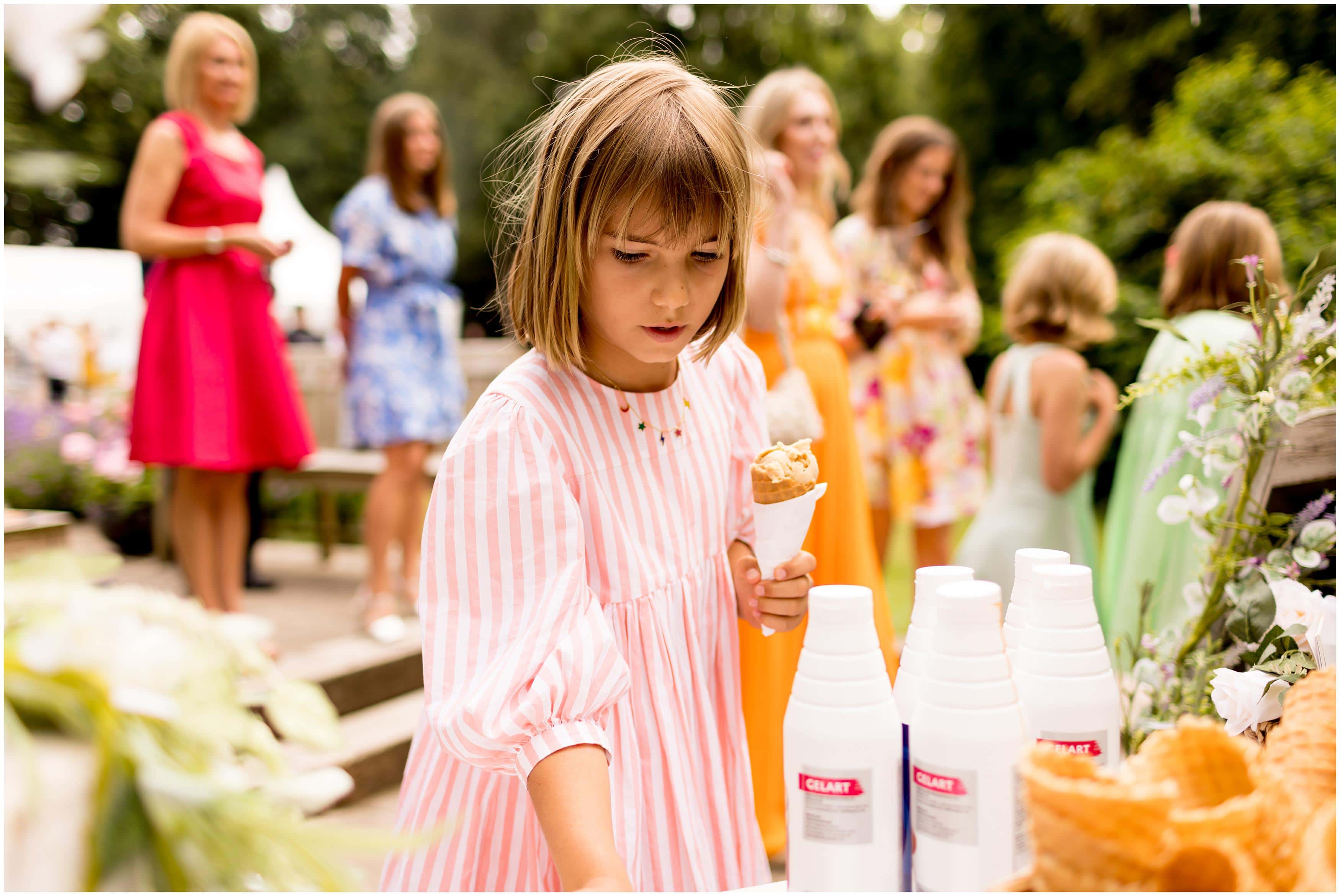 Ice cream truck at wedding reception