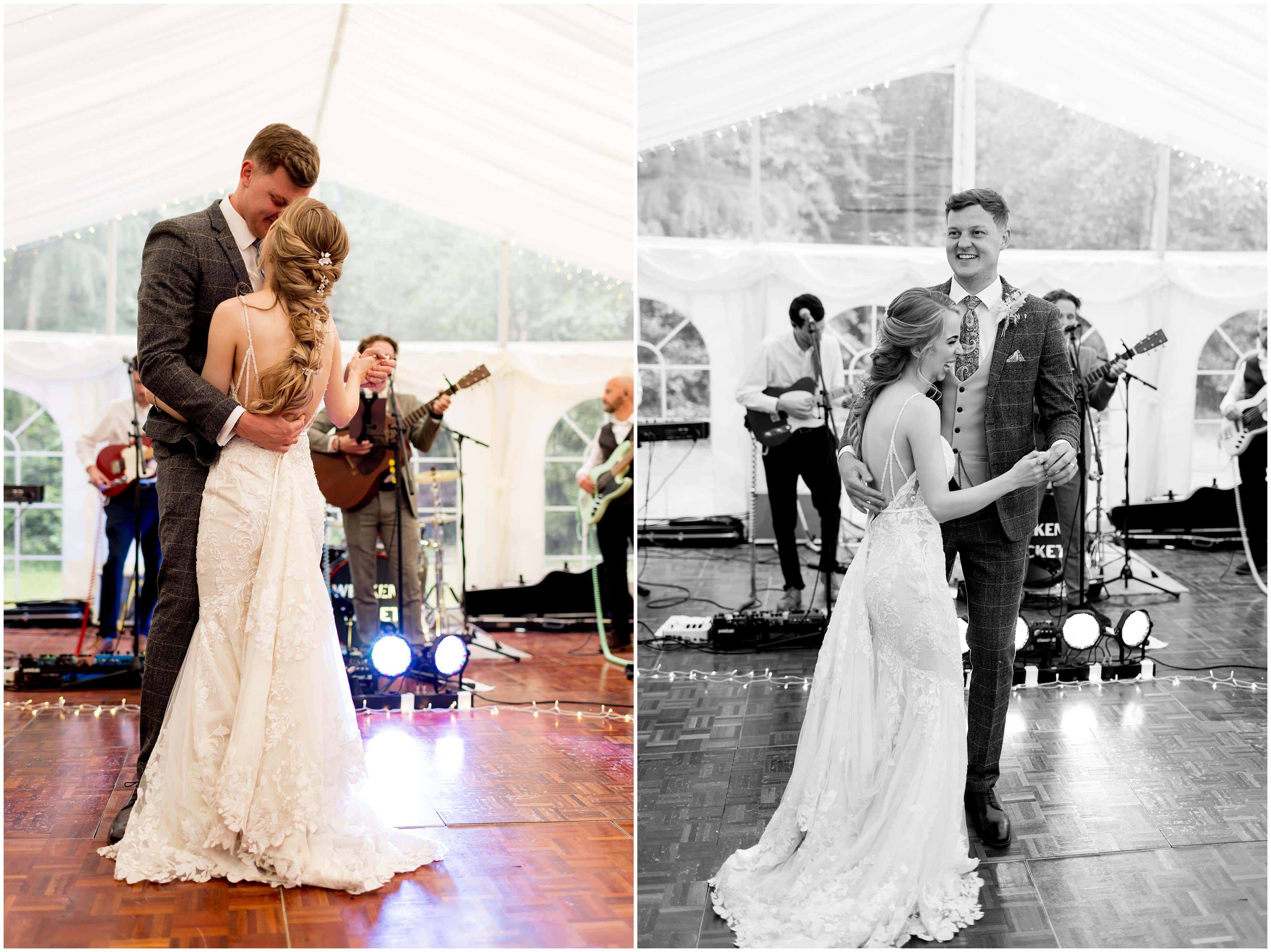 Bride and groom first dance at Bradgate Manor