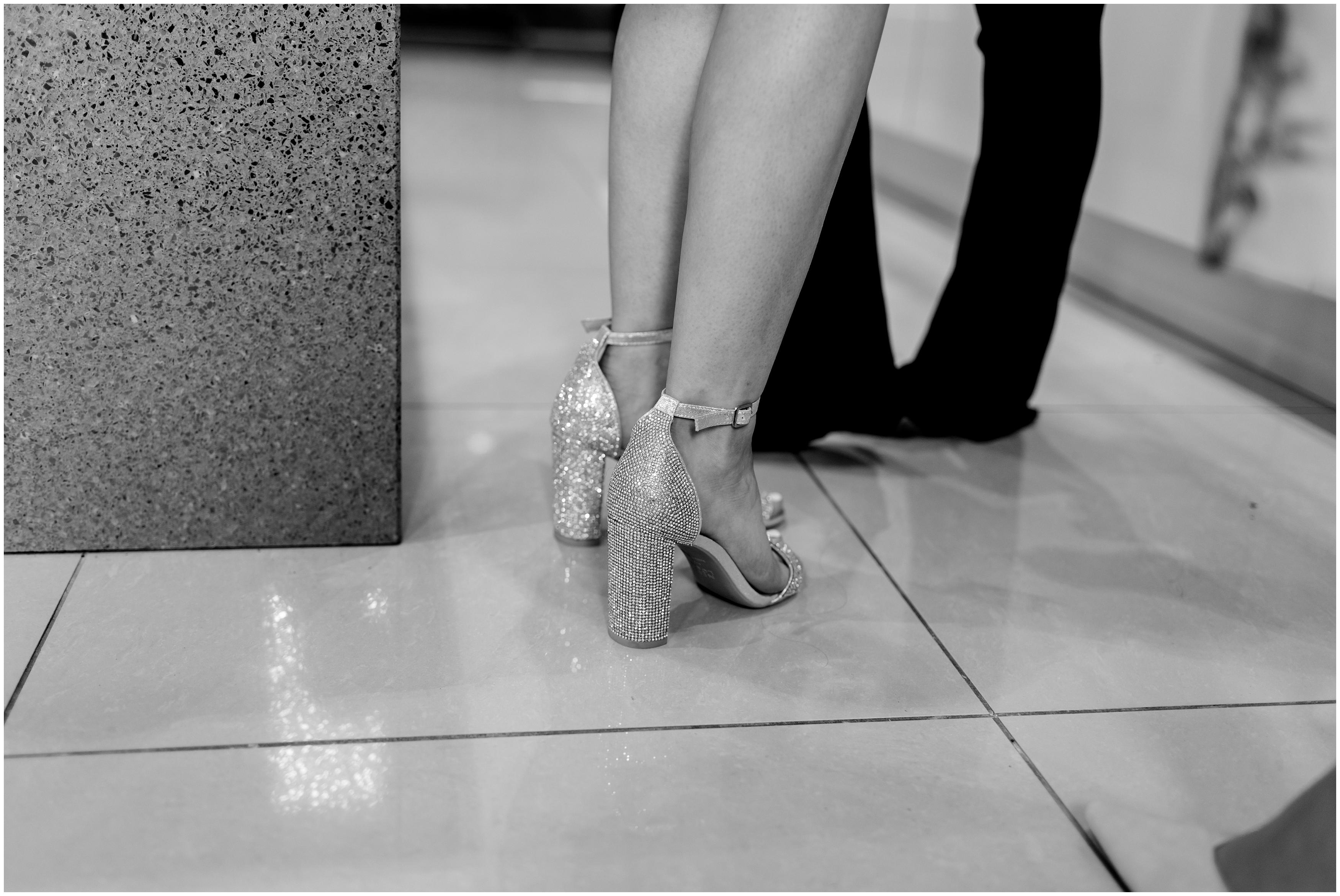 Sparkly wedding shoes