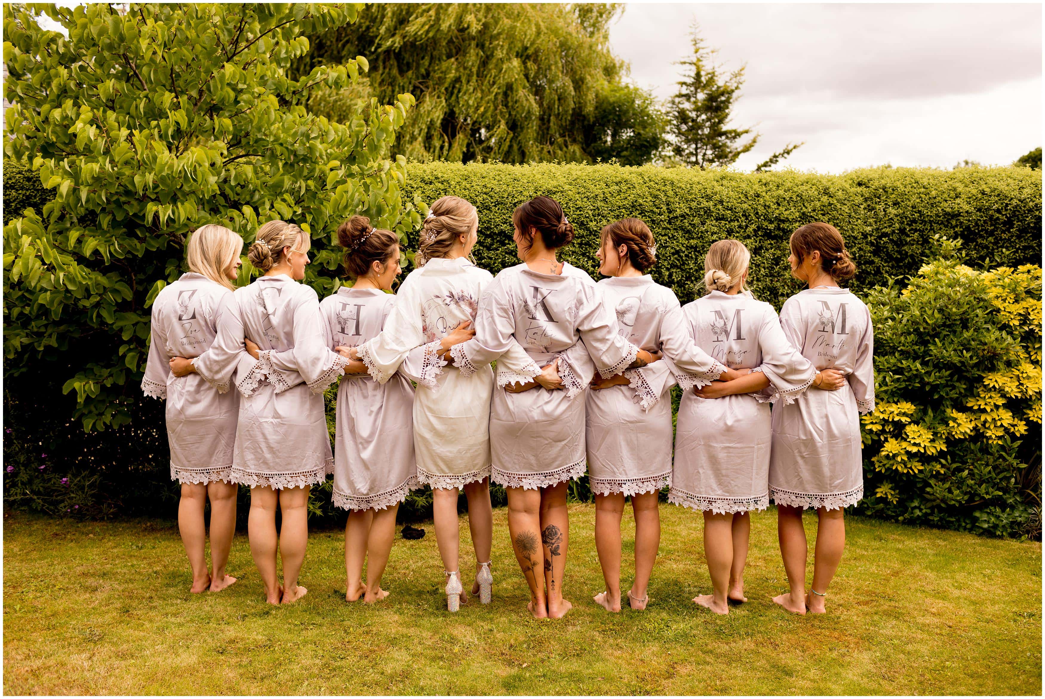 Personalised bridesmaids robes