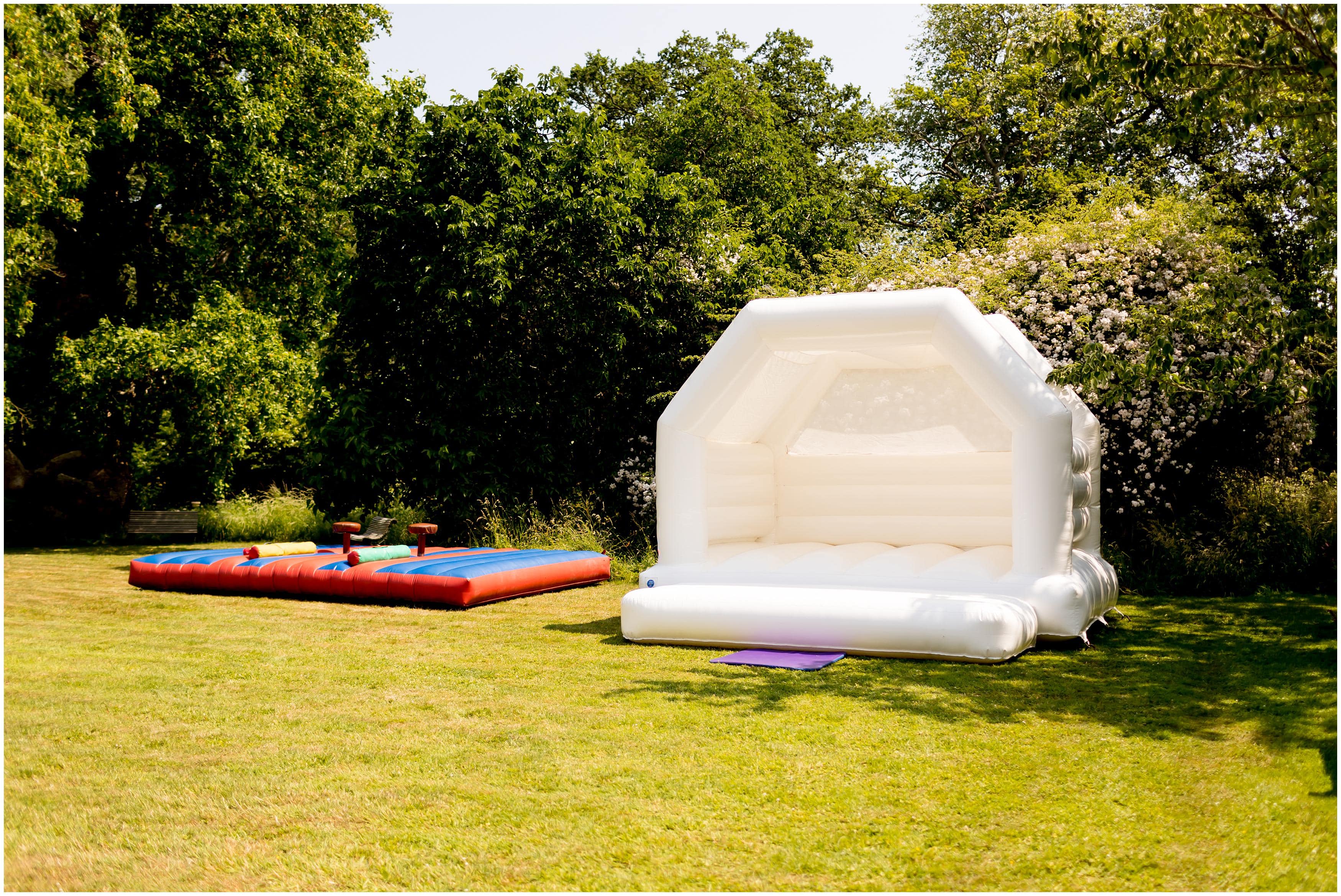 bouncy castle at wedding