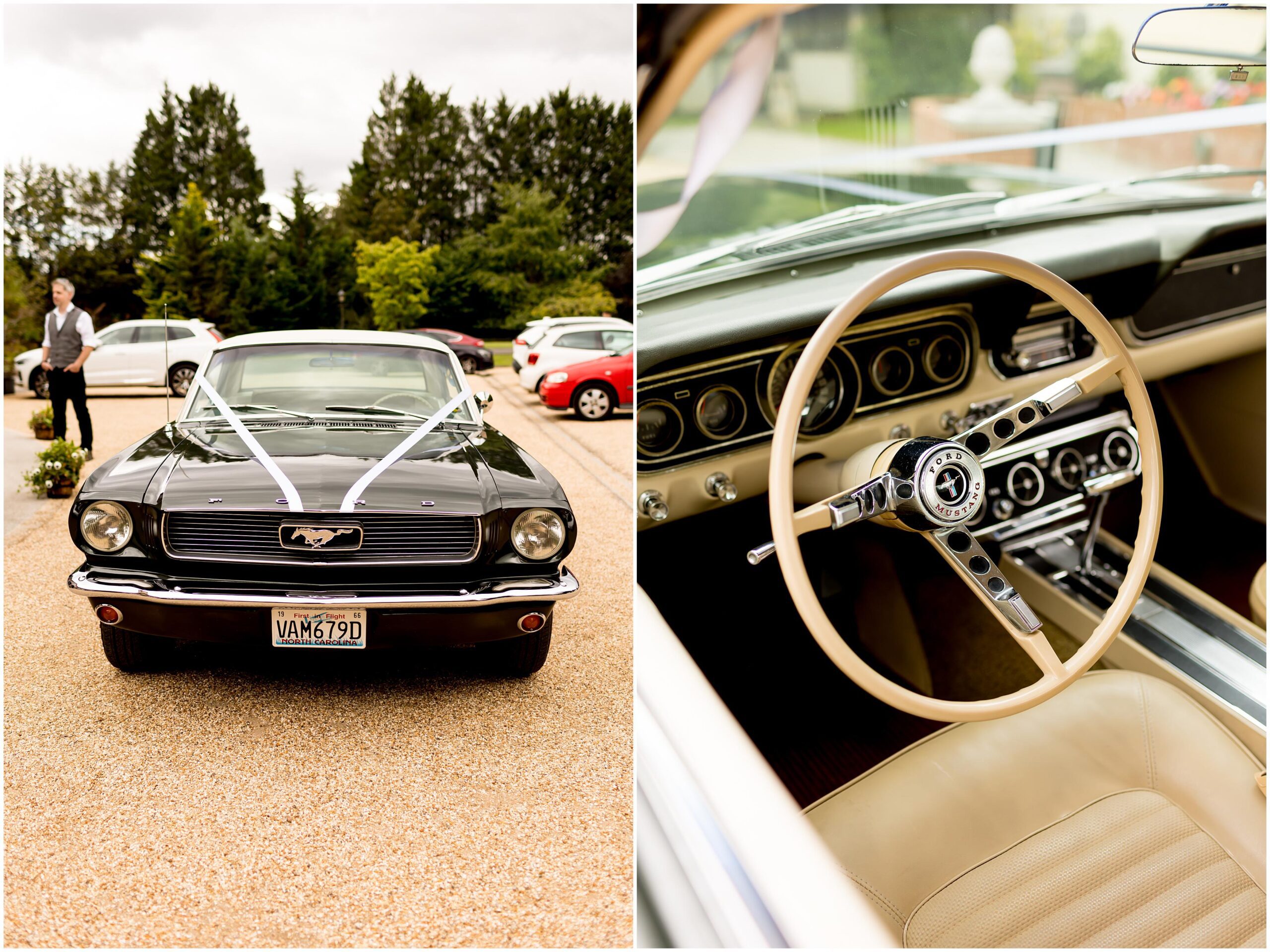 mustang wedding car