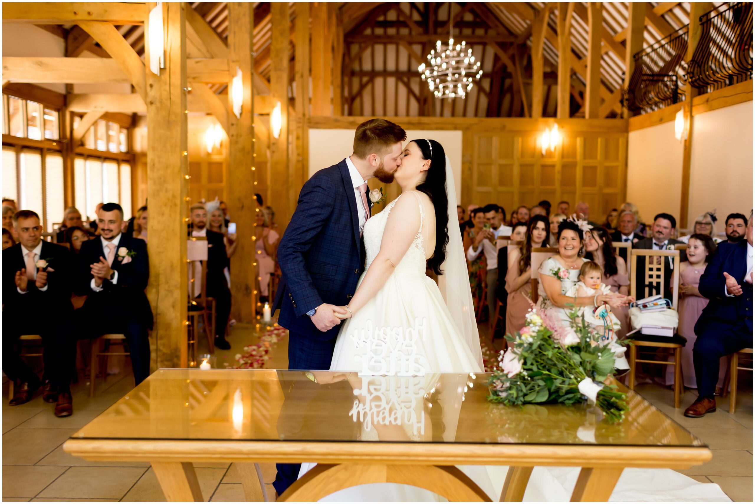 first kiss during wedding ceremony