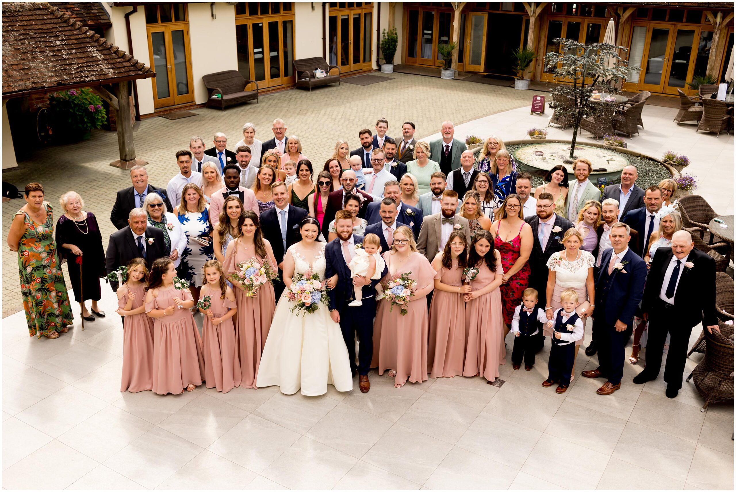 group photograph at wedding