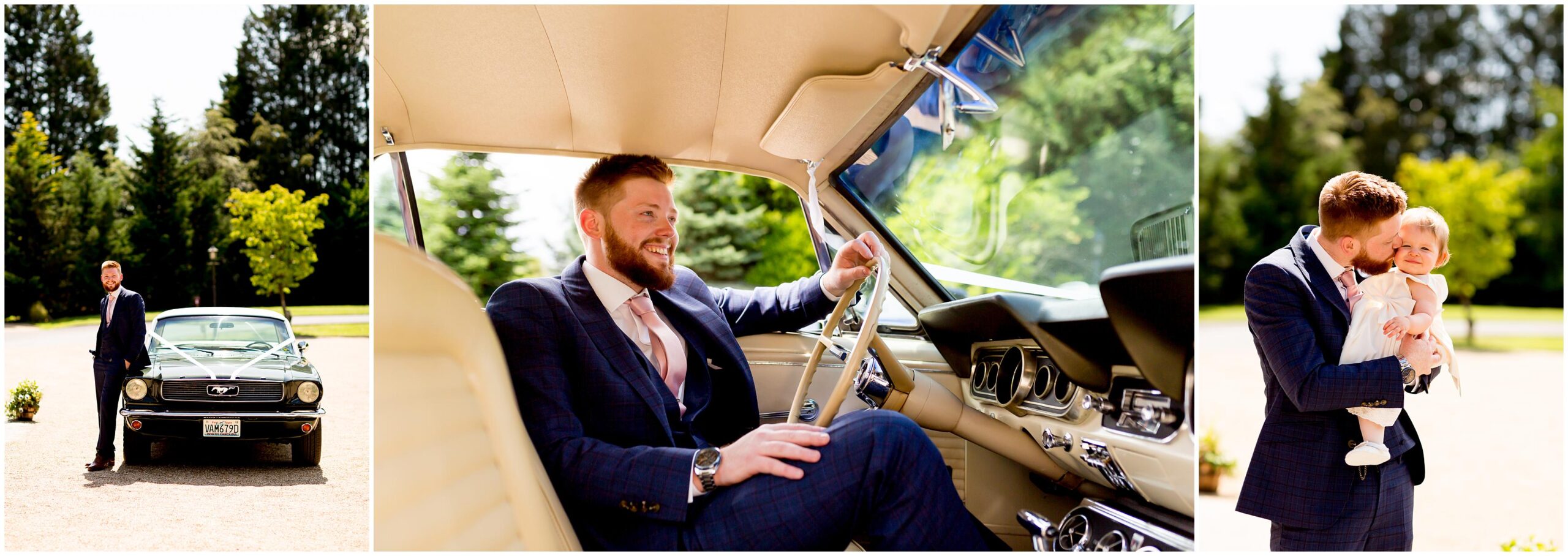 groom with mustang